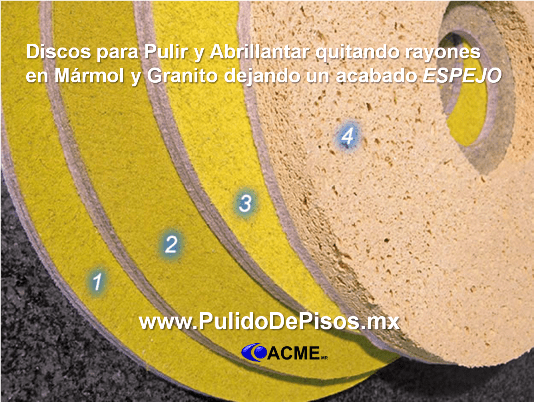 Los discos para pulir Supershine y SpongeLux 1 disco supershine-spongelux en cualquier pulidora y abrillantadora acme