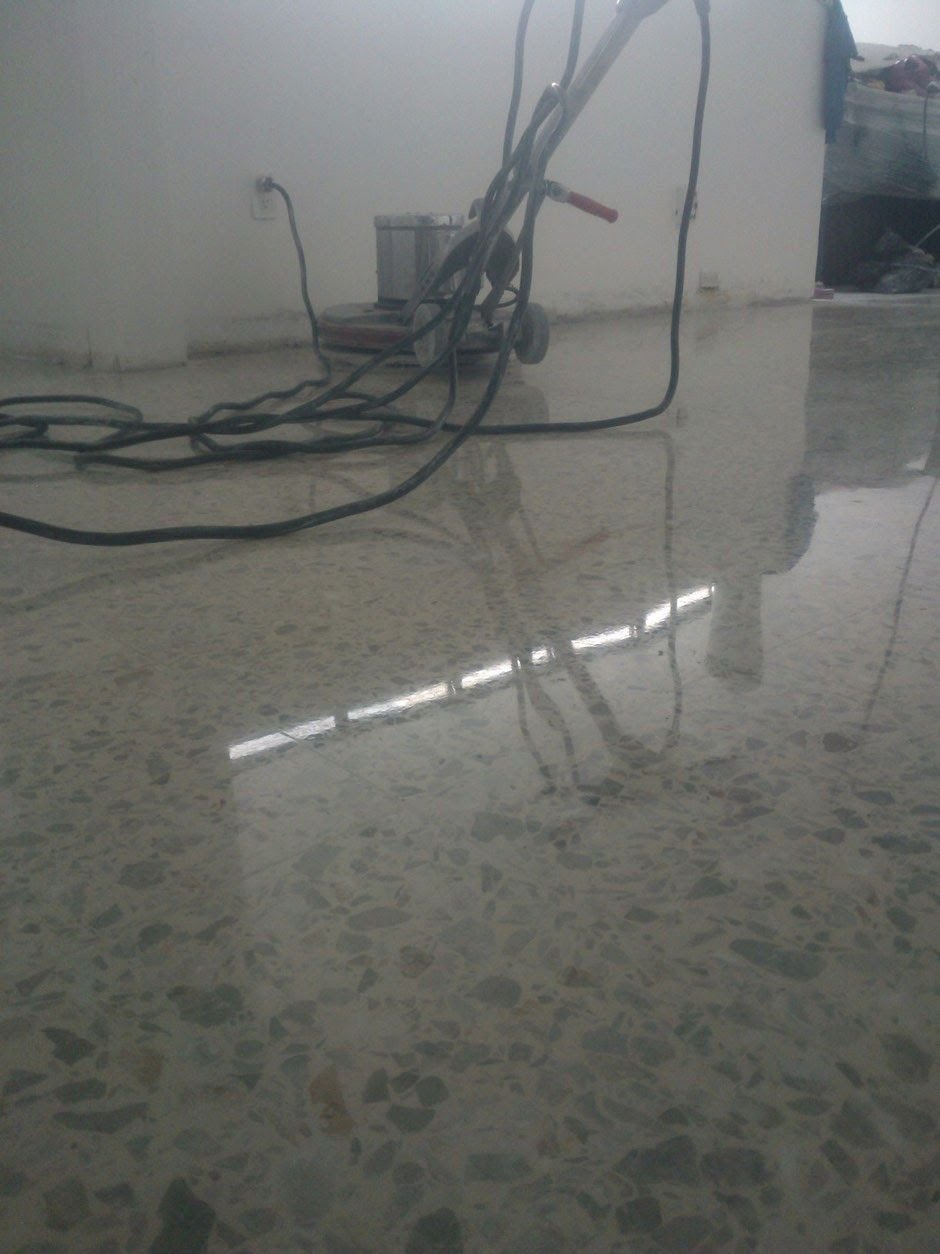 abrillantado de pisos de granito y terrazo acabado espejo