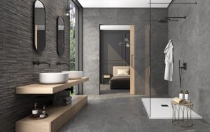 Losas para baño grises