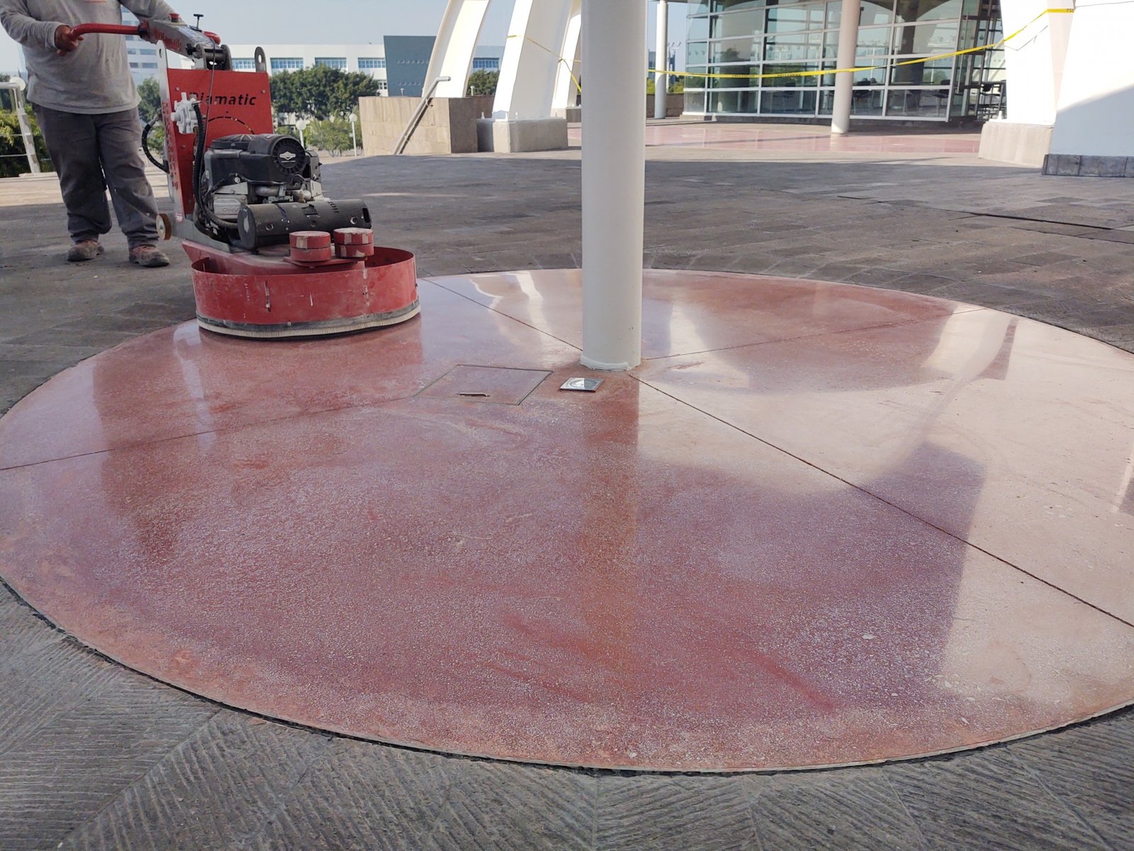 concreto pulido con densificador de litio